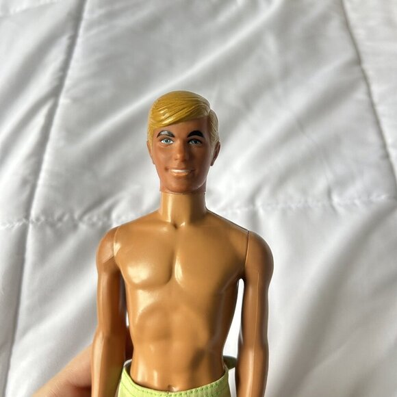 1968 Mattel Ken Doll Bendable Knees Blond Hair Blue Eyes Surfer Made In Taiwan - Picture 2 of 16